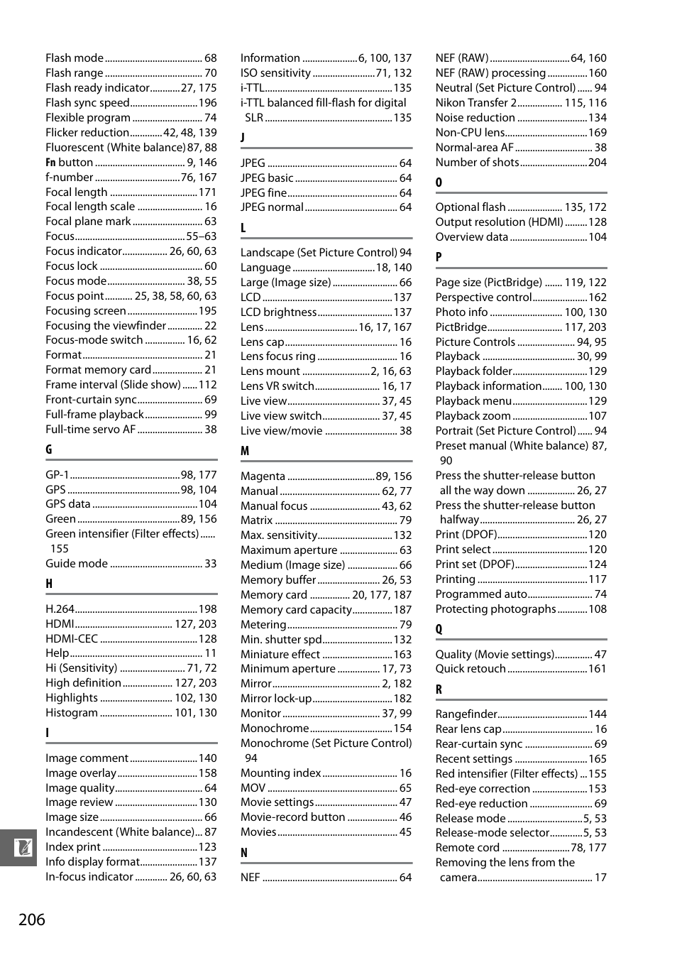 Nikon D3100 User Manual | Page 222 / 224