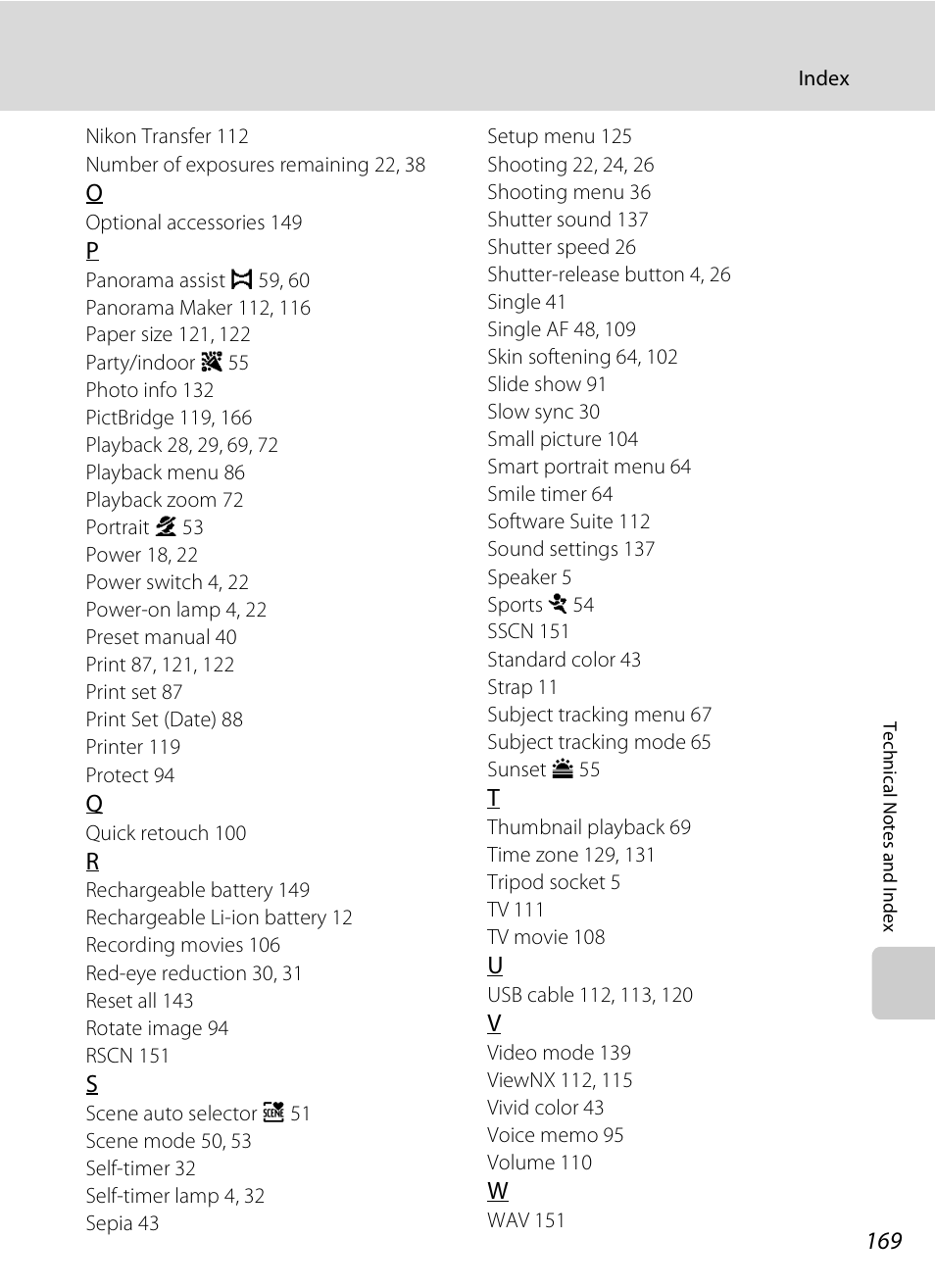 Nikon Coolpix S3000 User Manual | Page 181 / 184