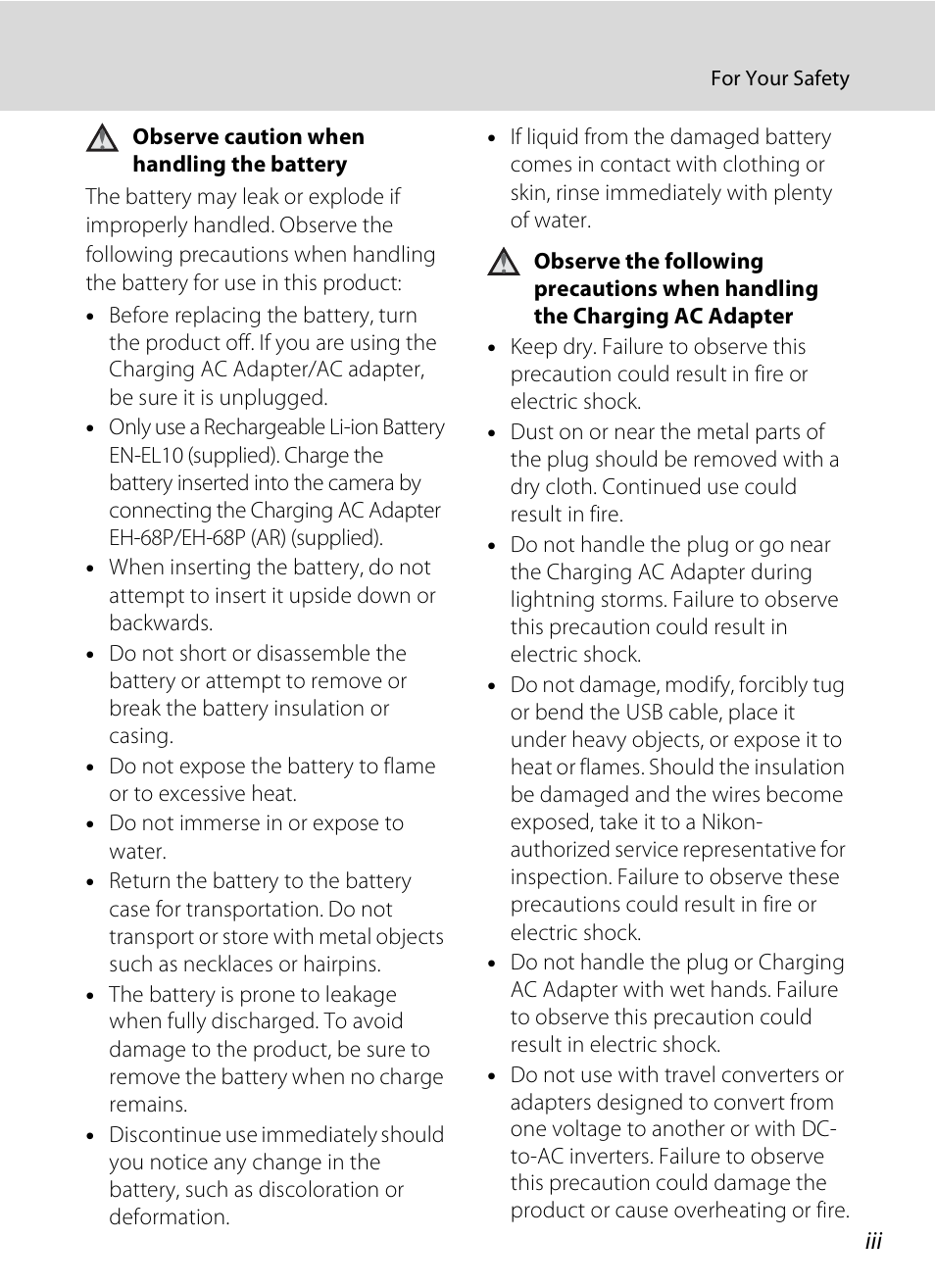 Nikon Coolpix S3000 User Manual | Page 5 / 184
