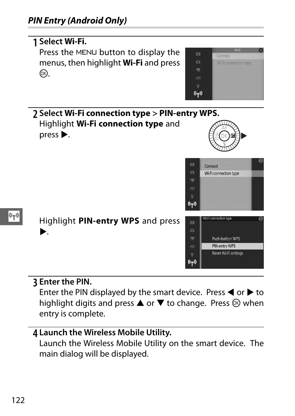 Pin entry (android only) | Nikon V3 User Manual | Page 146 / 296