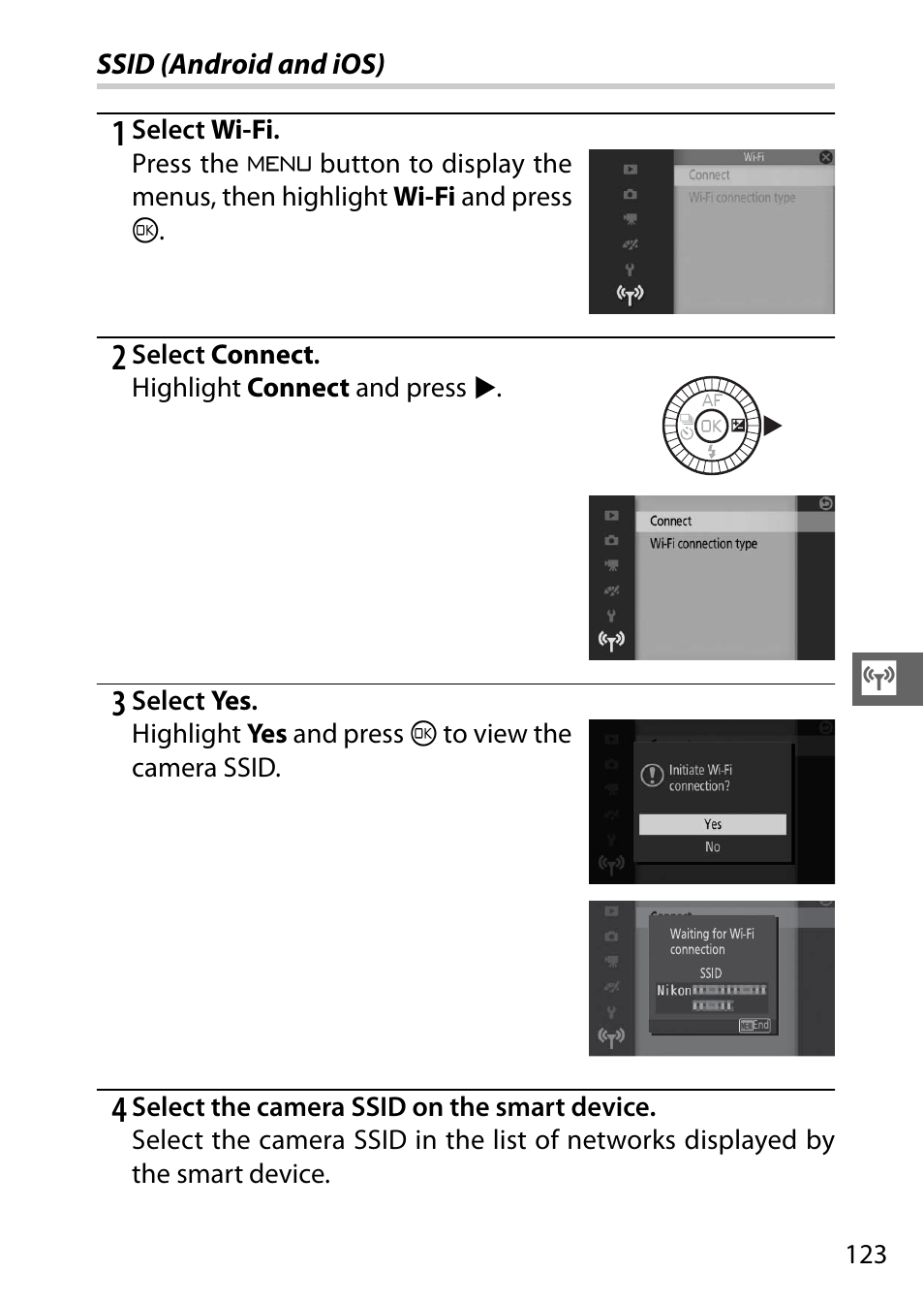 Ssid (android and ios) | Nikon V3 User Manual | Page 147 / 296