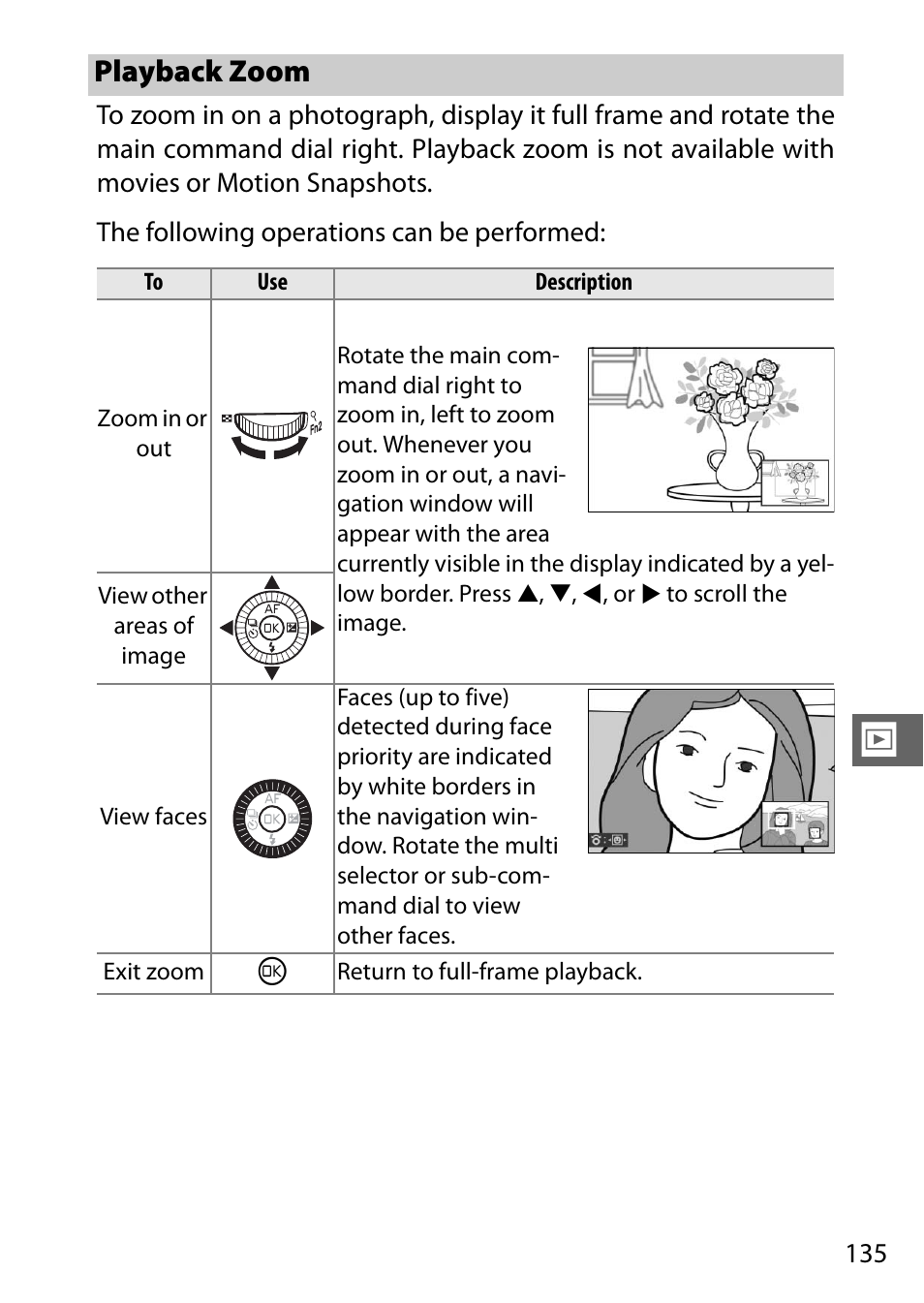 Playback zoom | Nikon V3 User Manual | Page 159 / 296