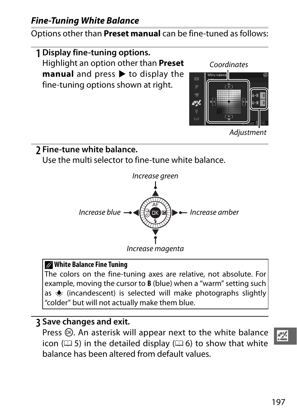 Fine-tuning white balance | Nikon V3 User Manual | Page 221 / 296