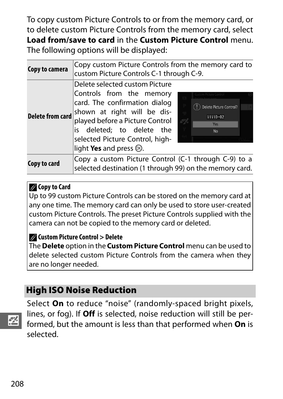 High iso noise reduction | Nikon V3 User Manual | Page 232 / 296