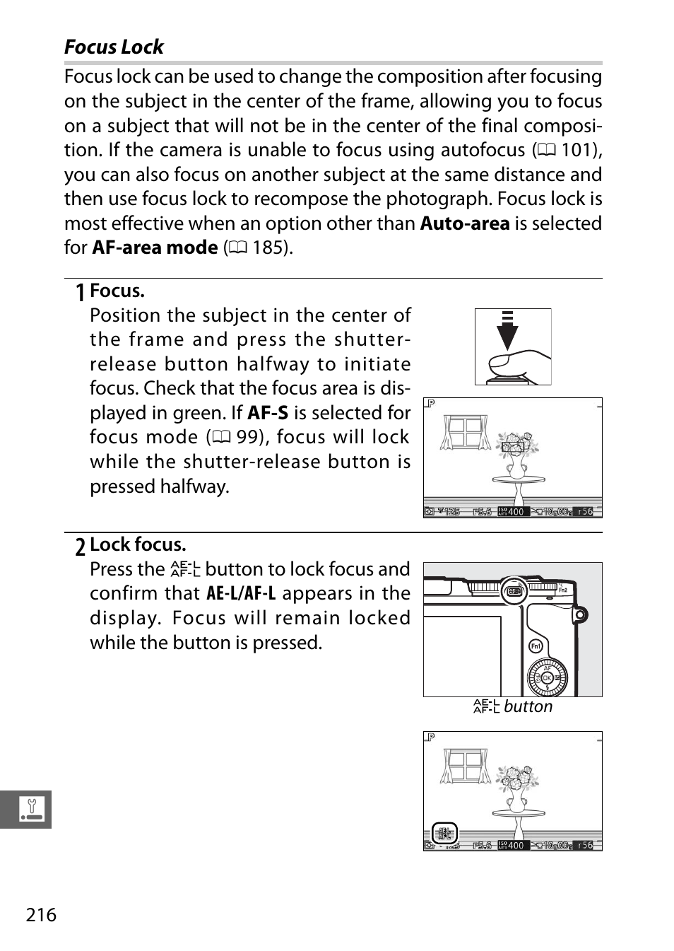 Focus lock | Nikon V3 User Manual | Page 240 / 296