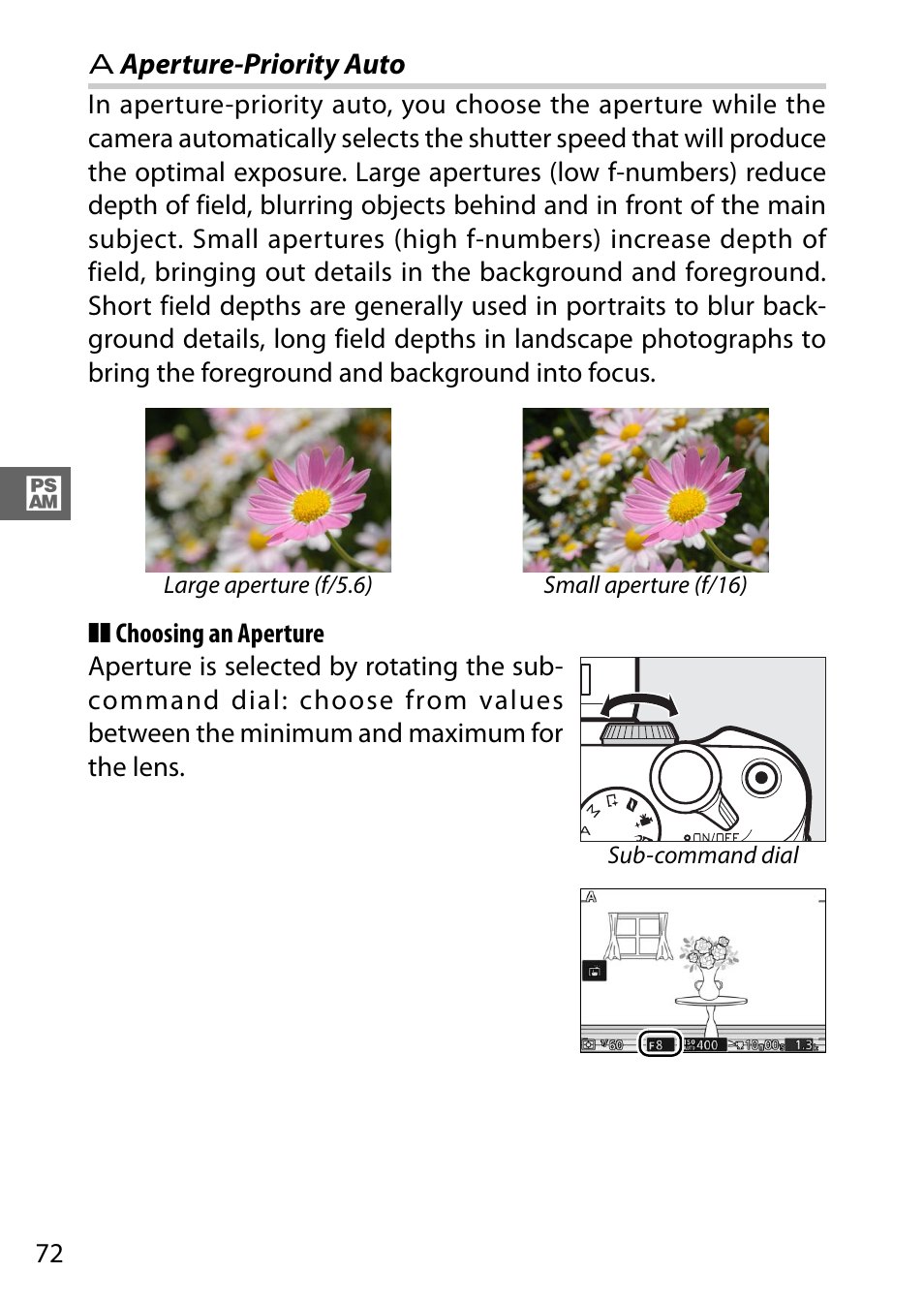 A aperture-priority auto | Nikon V3 User Manual | Page 96 / 296