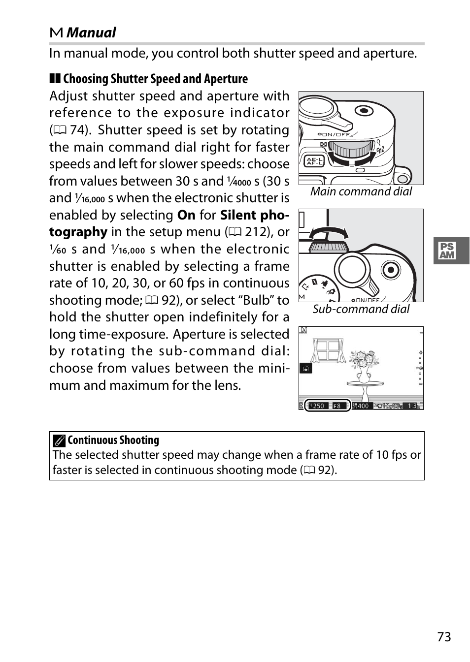 M manual, W manual | Nikon V3 User Manual | Page 97 / 296