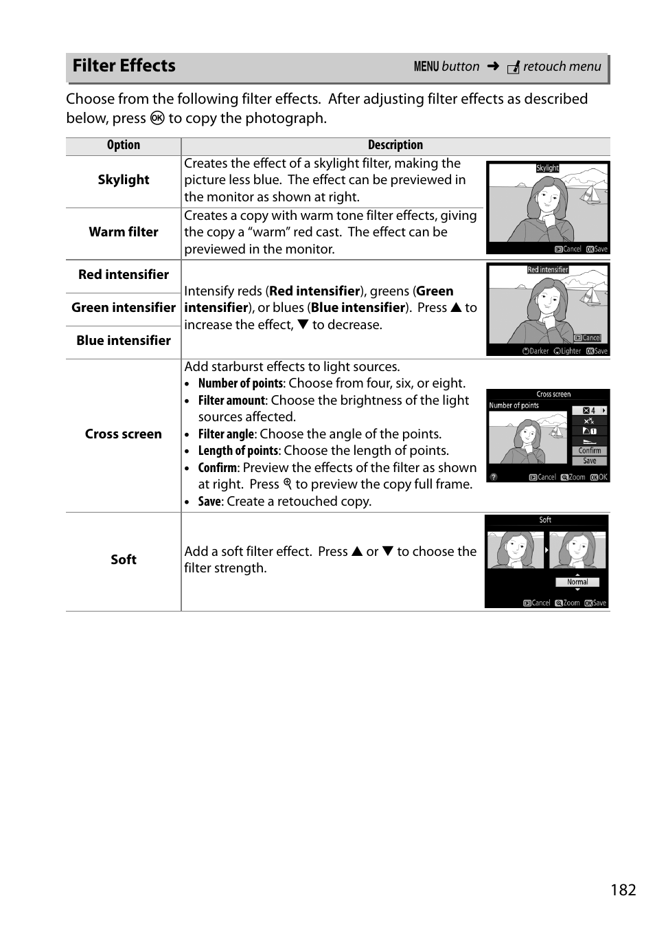 Filter effects | Nikon D5200 User Manual | Page 199 / 264