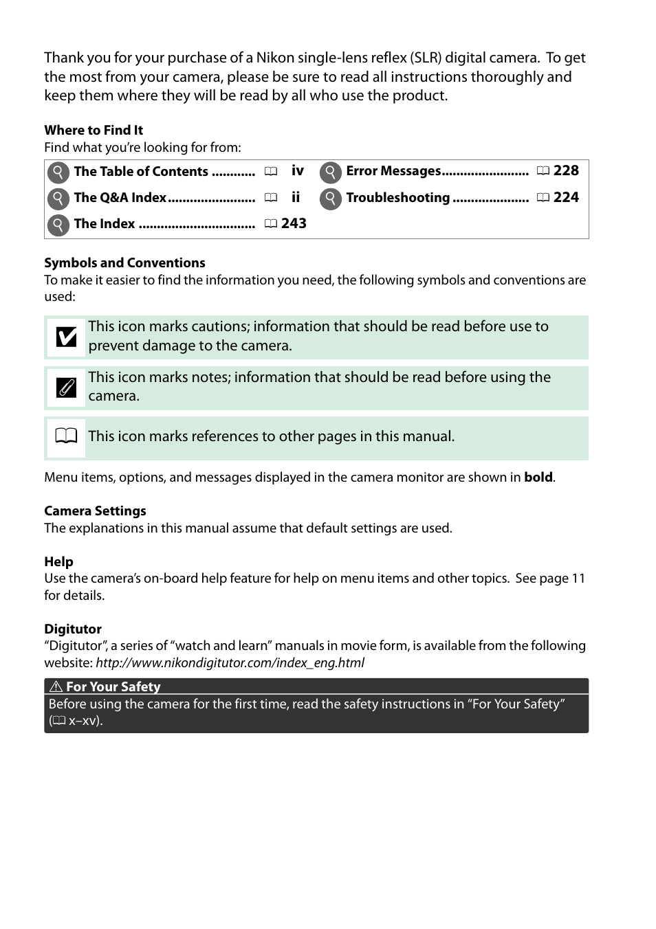 Nikon D5200 User Manual | Page 2 / 264