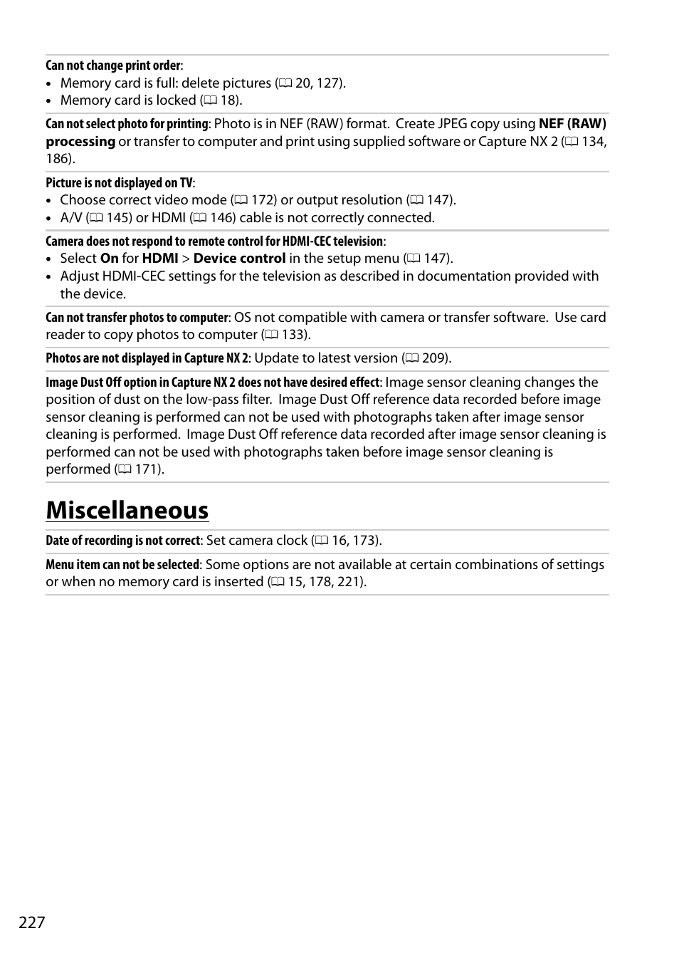 Miscellaneous | Nikon D5200 User Manual | Page 244 / 264