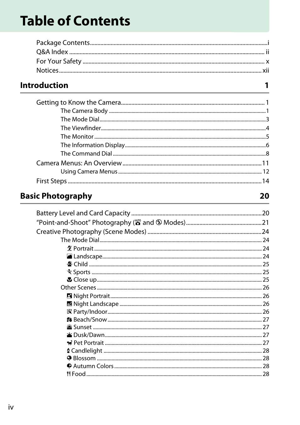 Nikon D5200 User Manual | Page 6 / 264