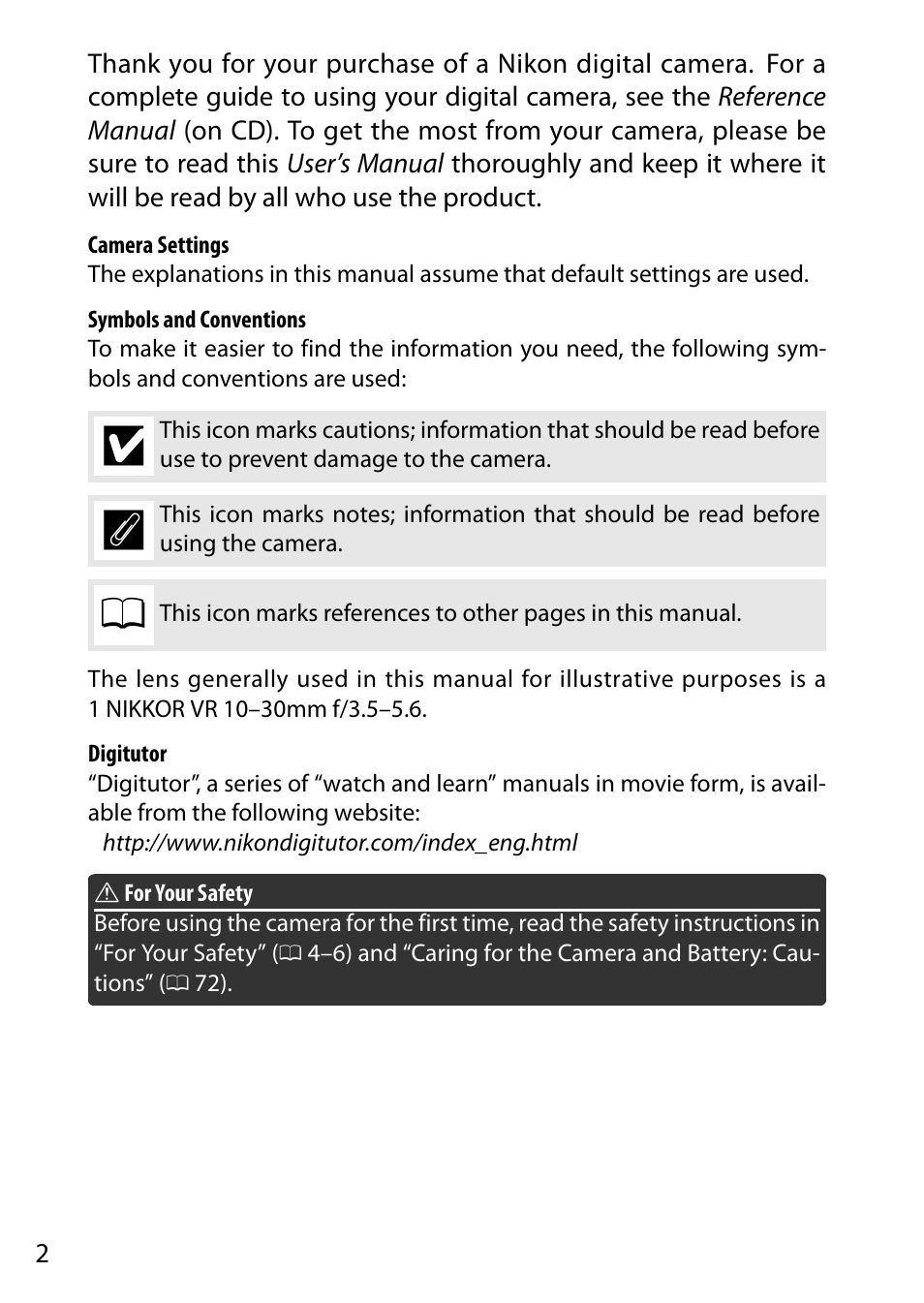 Nikon J2 User Manual | Page 4 / 96