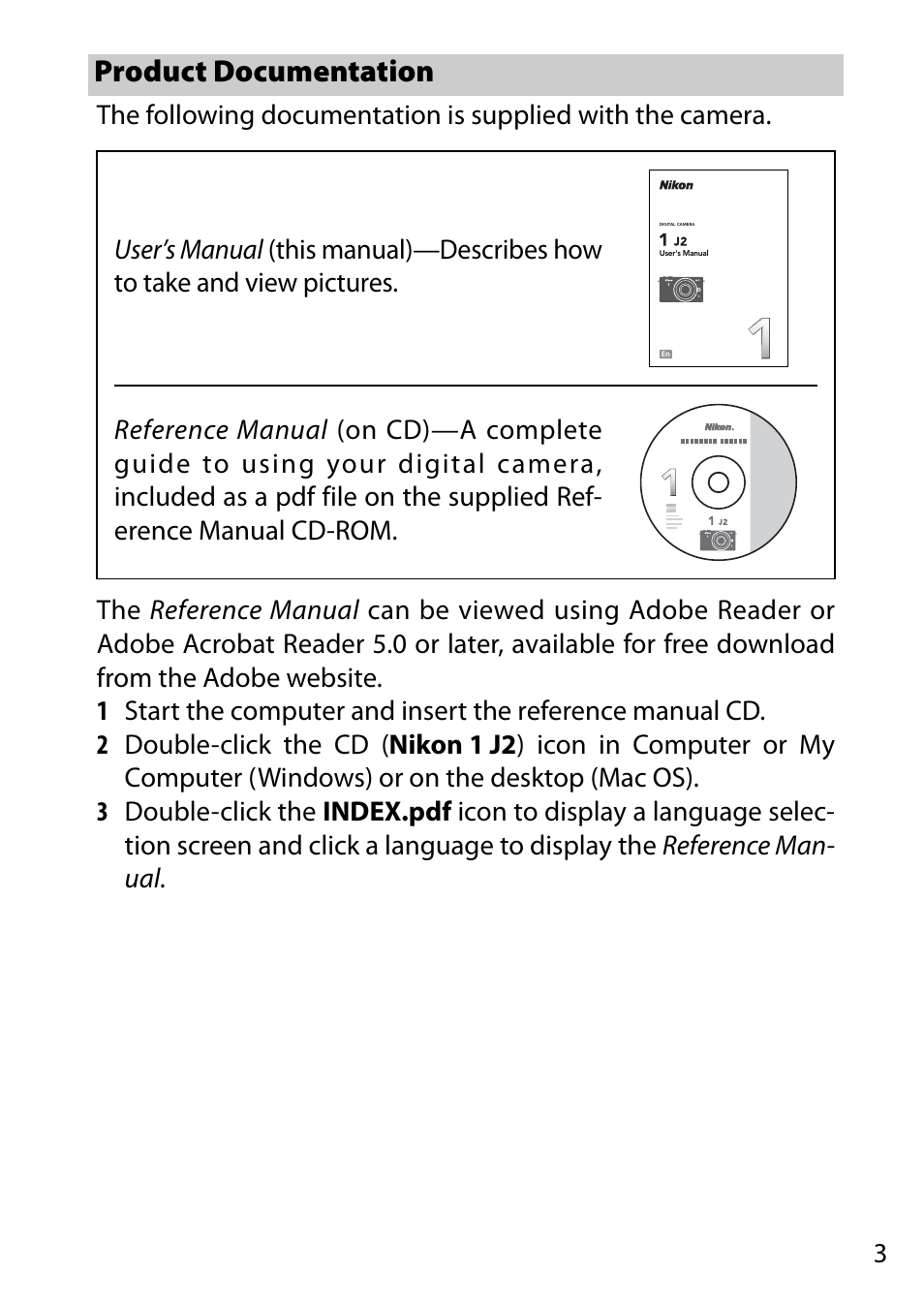 Product documentation | Nikon J2 User Manual | Page 5 / 96