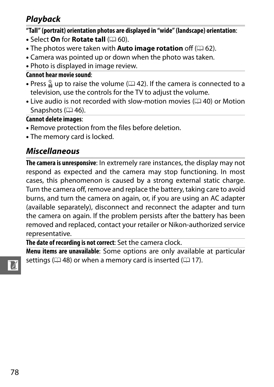 Playback miscellaneous | Nikon J2 User Manual | Page 80 / 96