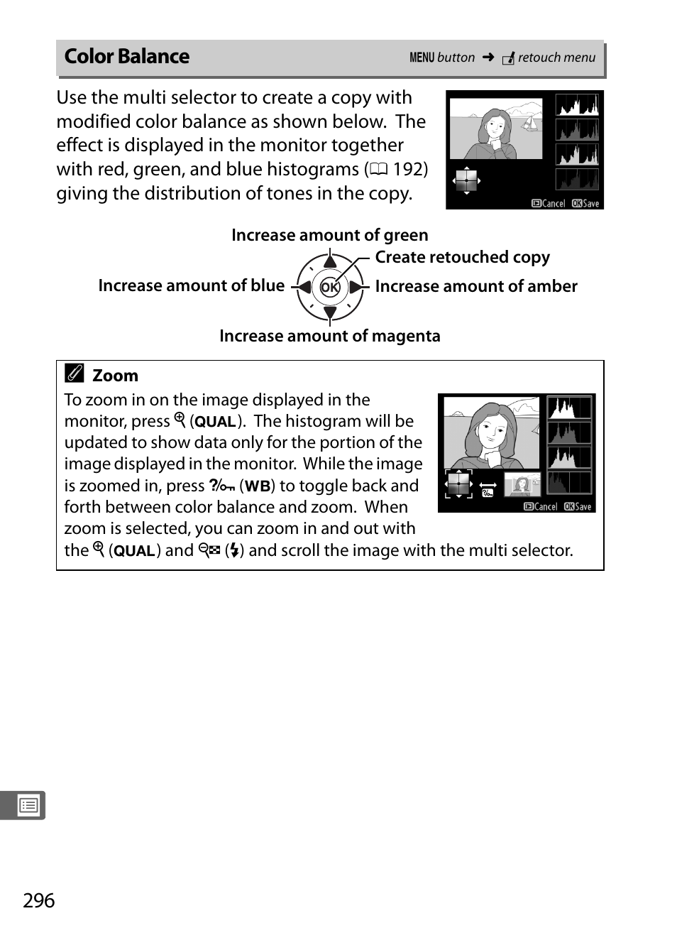 Color balance | Nikon Df User Manual | Page 316 / 396