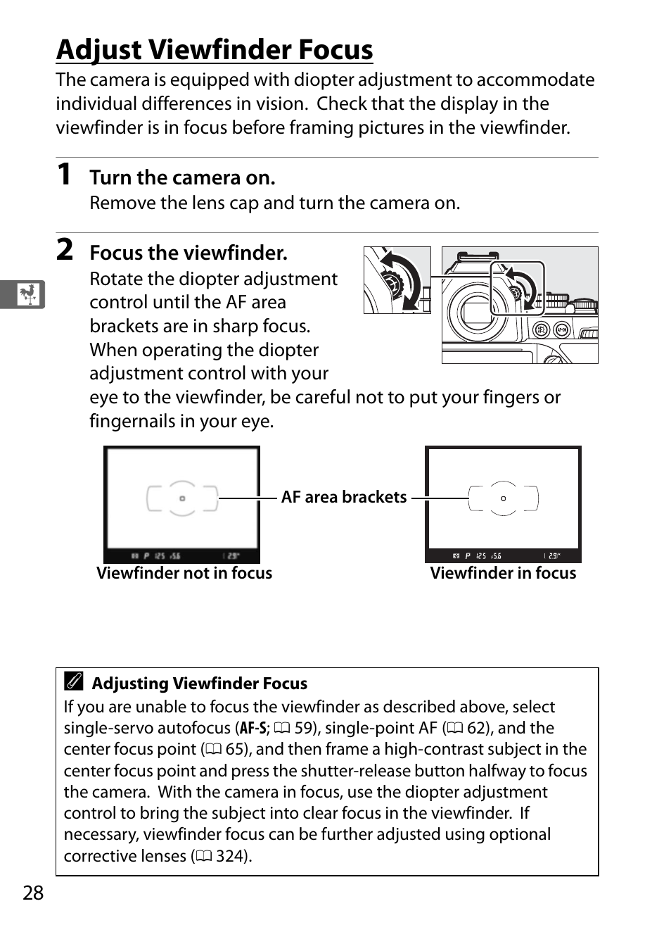 Adjust viewfinder focus | Nikon Df User Manual | Page 48 / 396