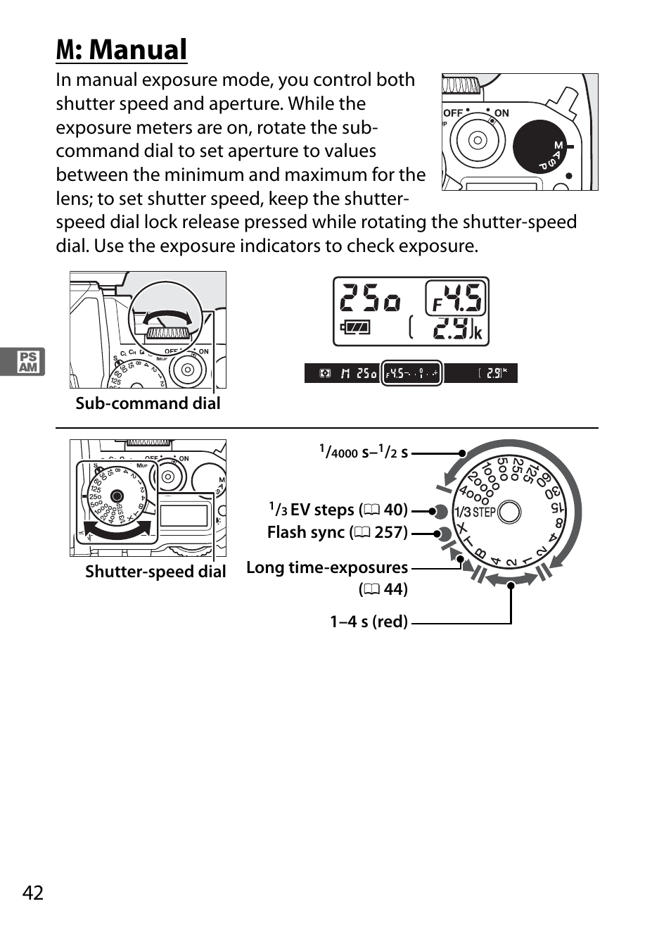 M: manual | Nikon Df User Manual | Page 62 / 396