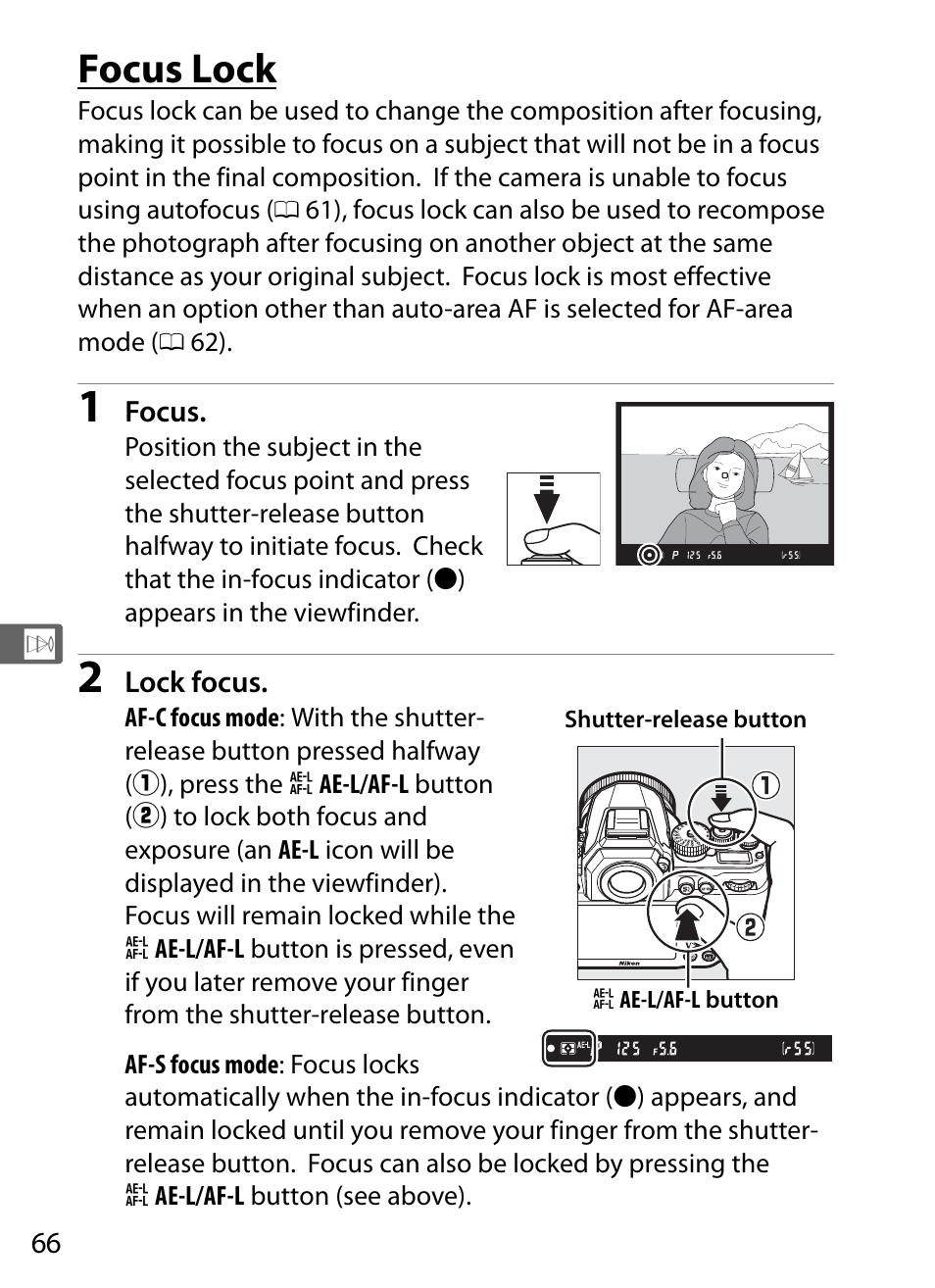 Focus lock | Nikon Df User Manual | Page 86 / 396