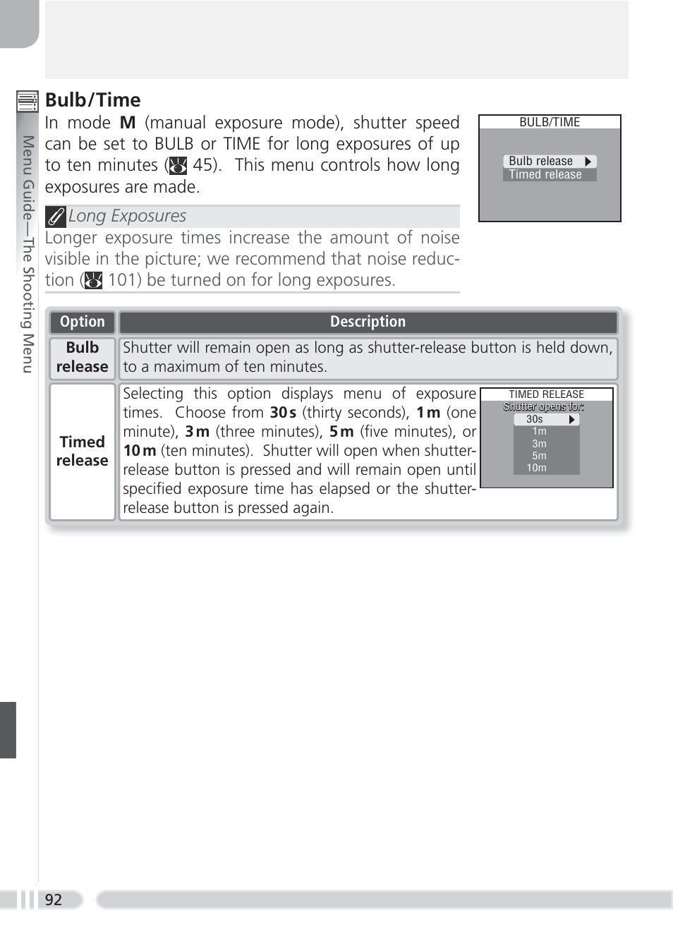 Bulb / time | Nikon 8700 User Manual | Page 102 / 164