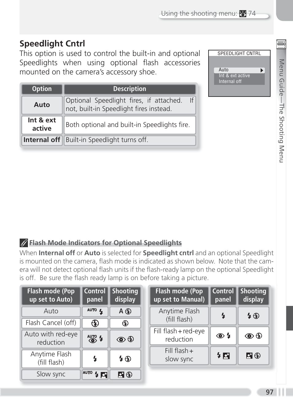 Speedlight cntrl | Nikon 8700 User Manual | Page 107 / 164