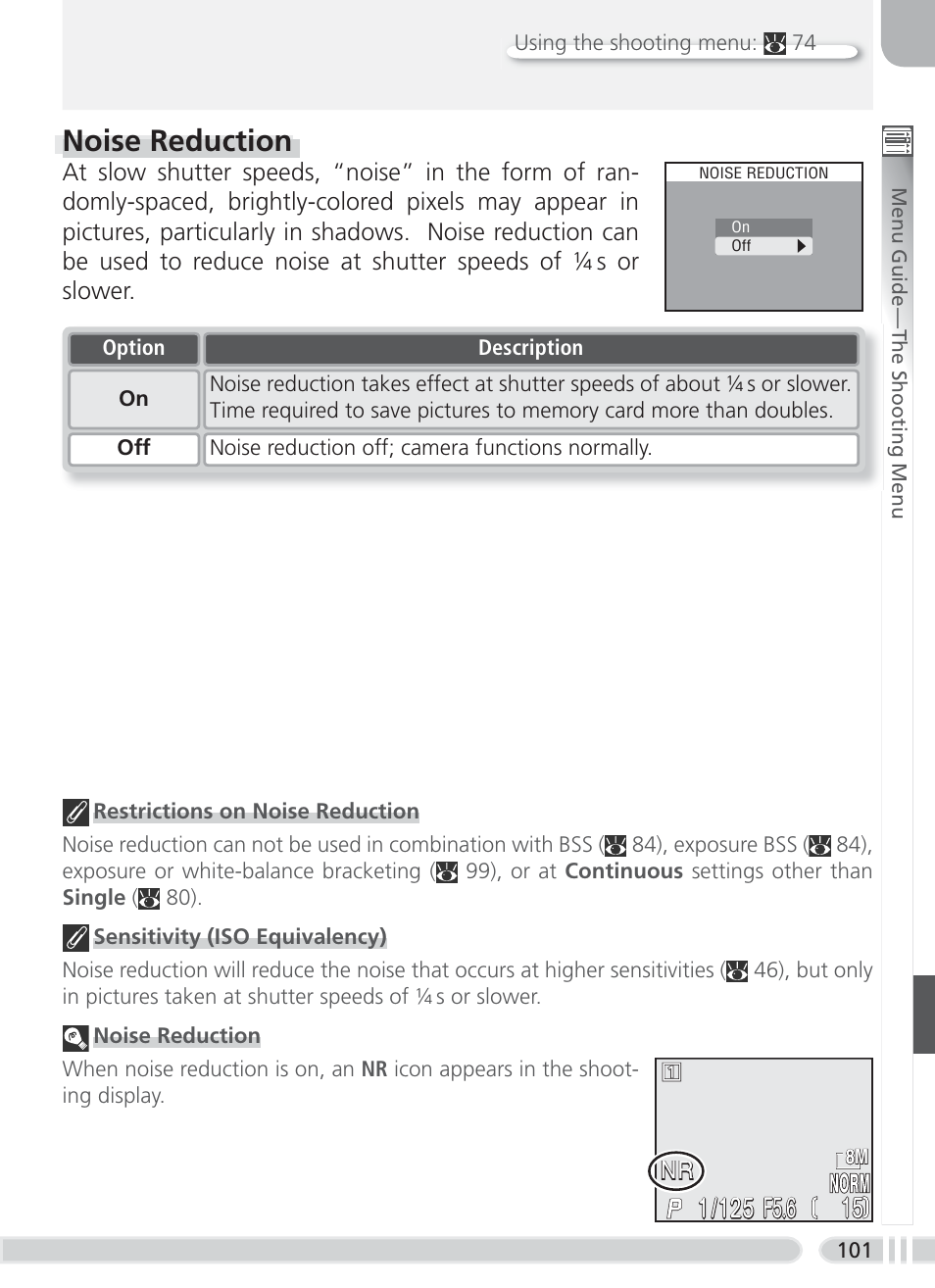 Noise reduction, F5.6 | Nikon 8700 User Manual | Page 111 / 164