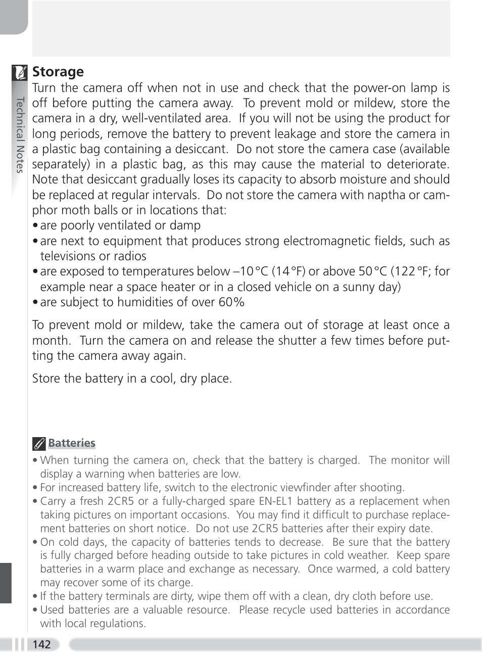 Storage | Nikon 8700 User Manual | Page 152 / 164