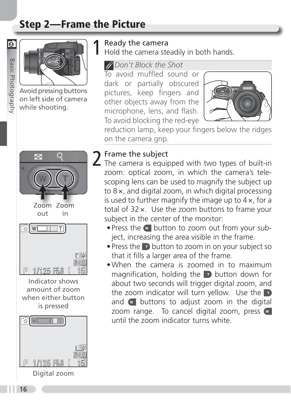 Step 2 — frame the picture | Nikon 8700 User Manual | Page 26 / 164