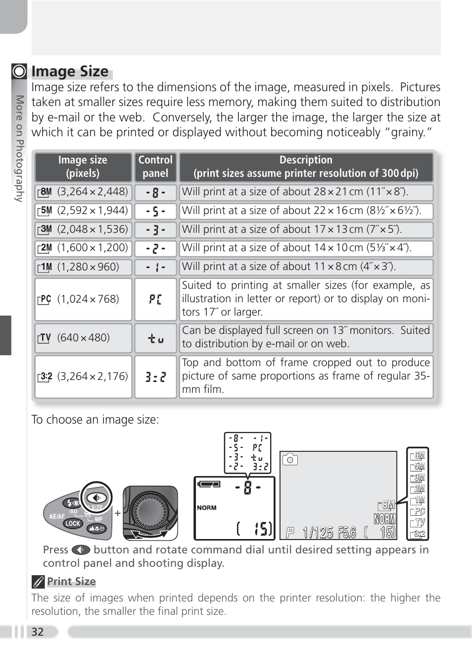 Image size, F5.6 | Nikon 8700 User Manual | Page 42 / 164