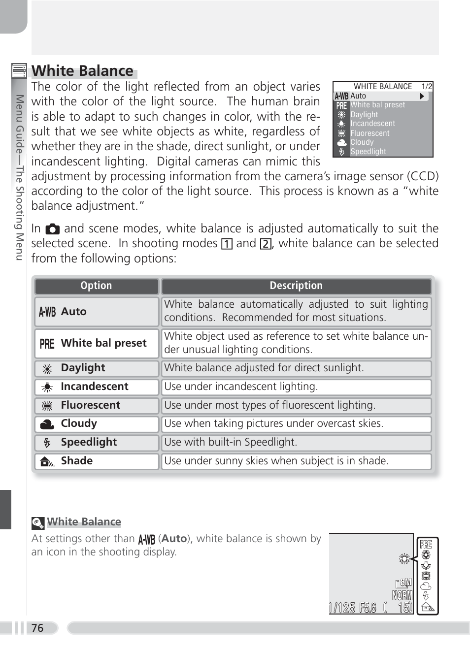 White balance, F5.6 | Nikon 8700 User Manual | Page 86 / 164