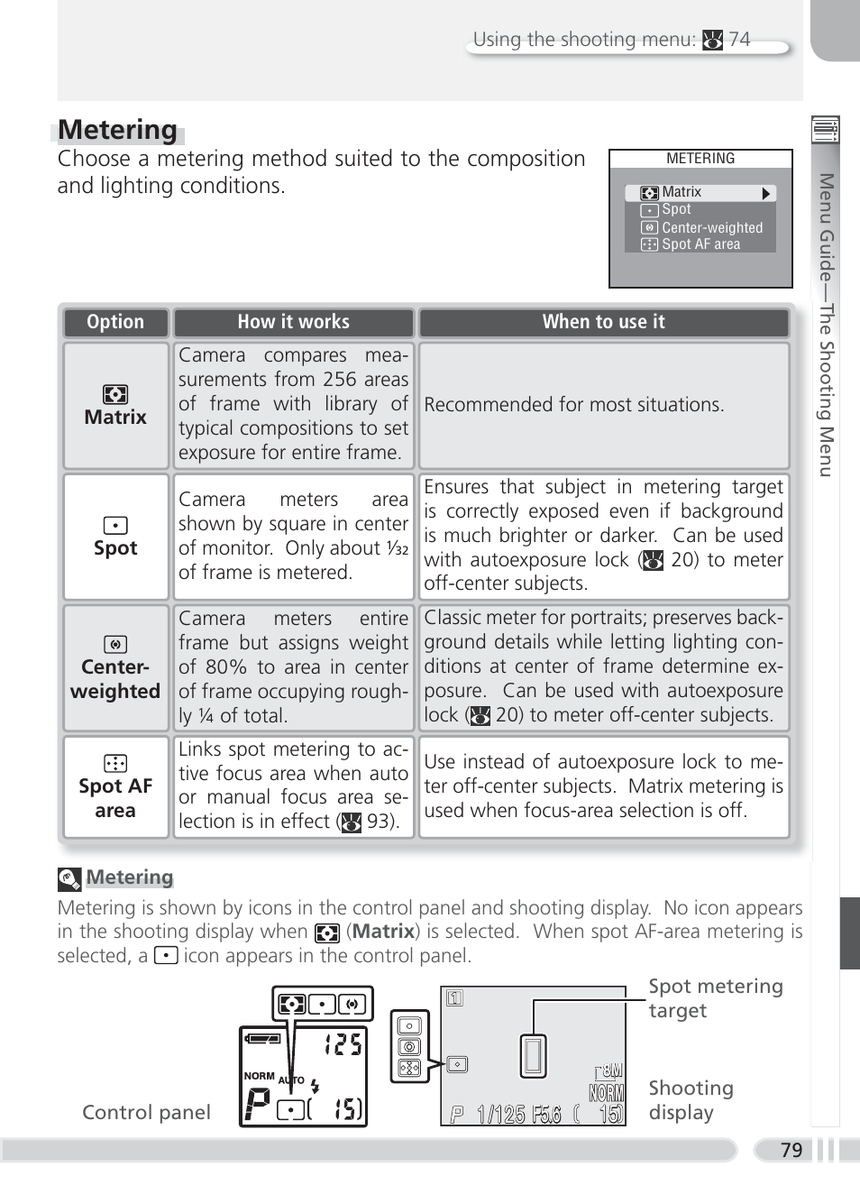 Metering, F5.6 | Nikon 8700 User Manual | Page 89 / 164