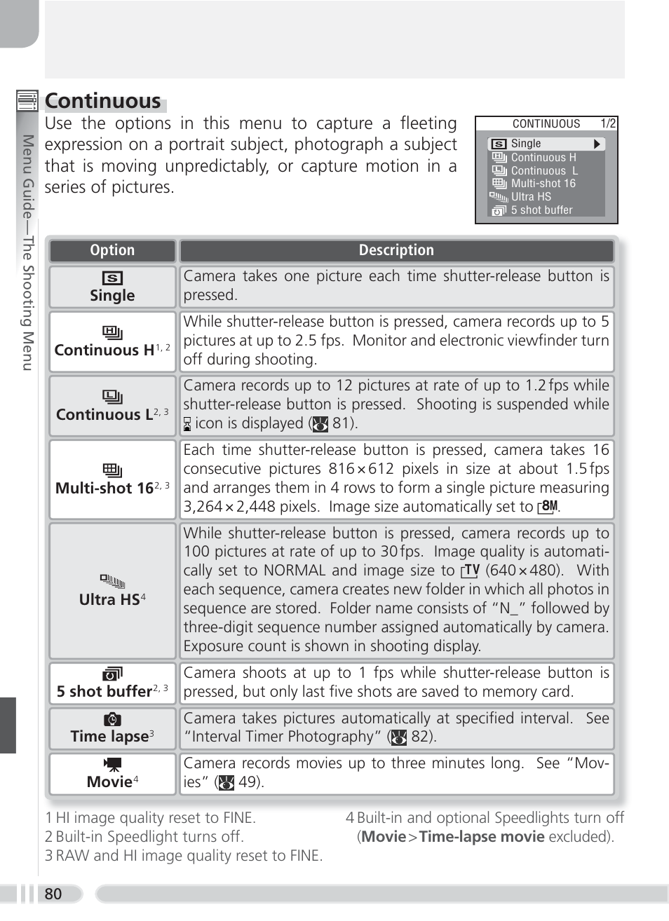 Continuous | Nikon 8700 User Manual | Page 90 / 164