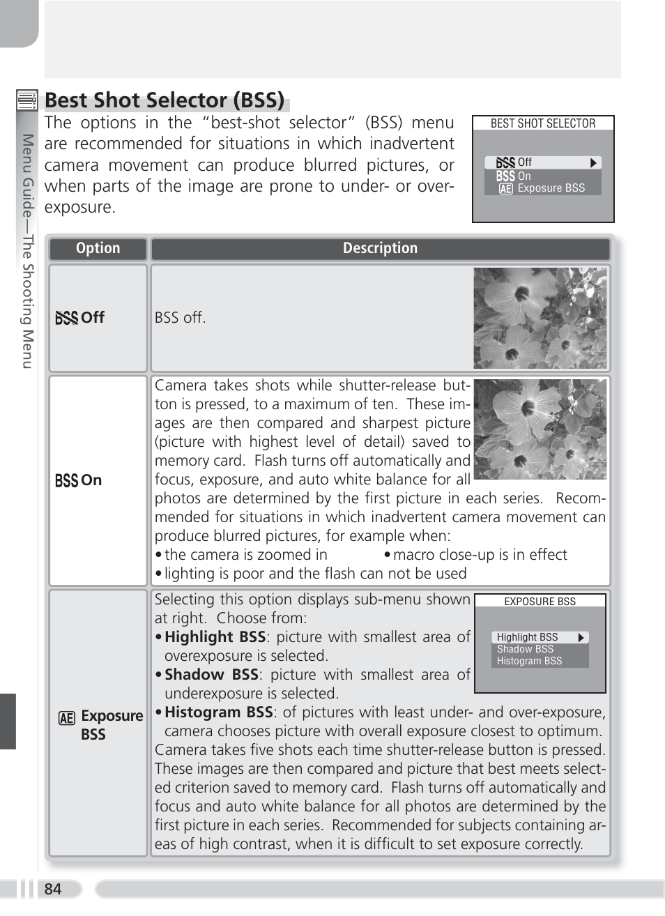 Best shot selector (bss) | Nikon 8700 User Manual | Page 94 / 164