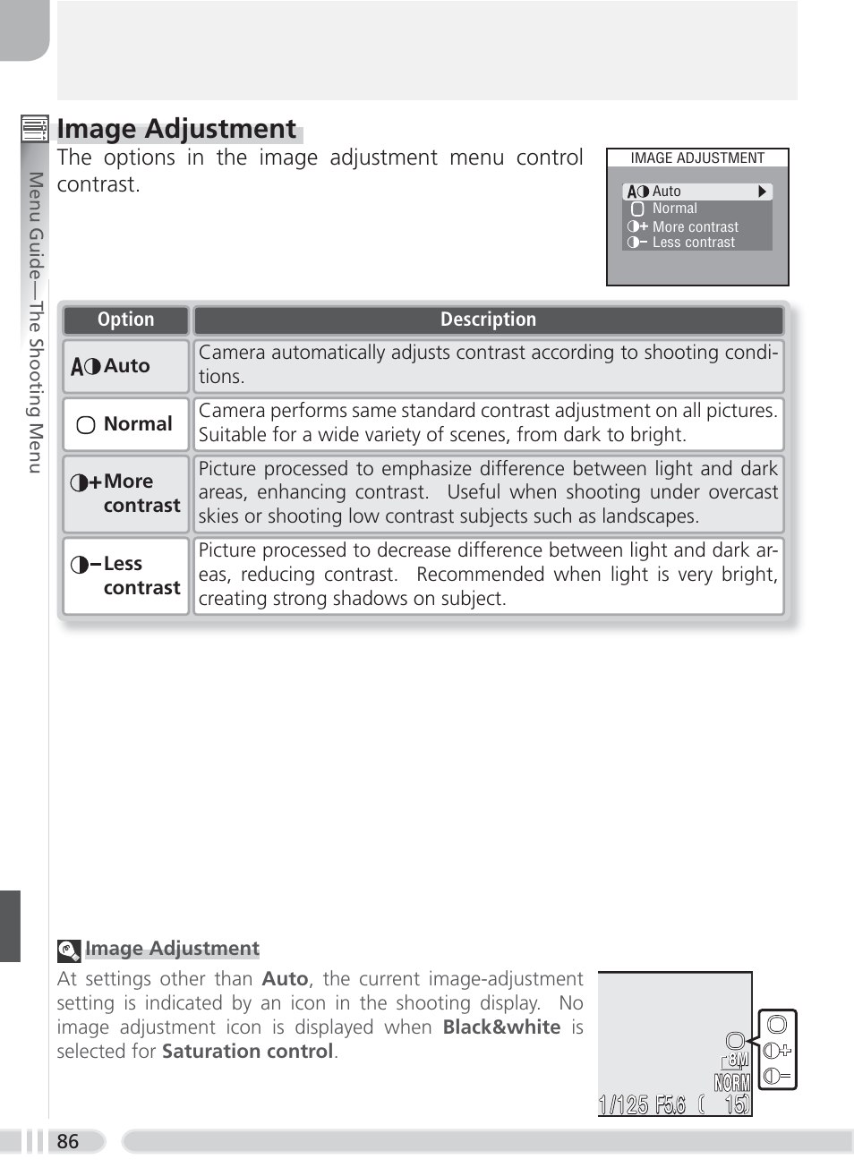 Image adjustment, F5.6 | Nikon 8700 User Manual | Page 96 / 164