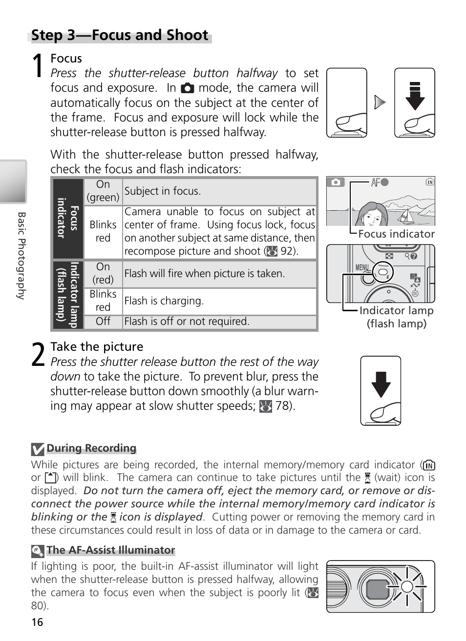 Step 3 — focus and shoot | Nikon S3 User Manual | Page 26 / 110