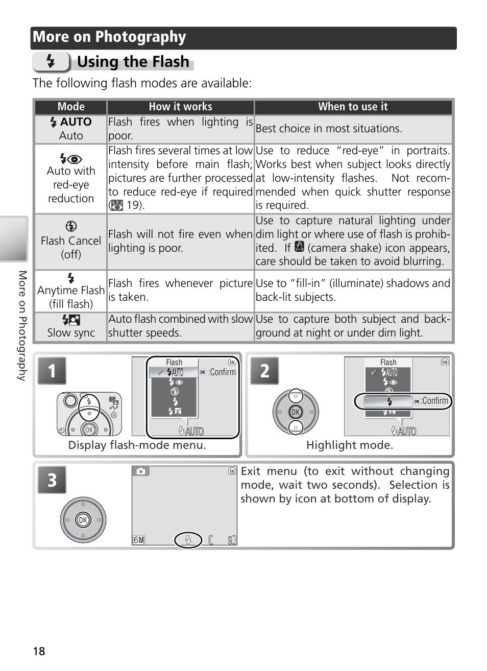 More on photography, Using the flash, More on photography using the flash | Nikon S3 User Manual | Page 28 / 110