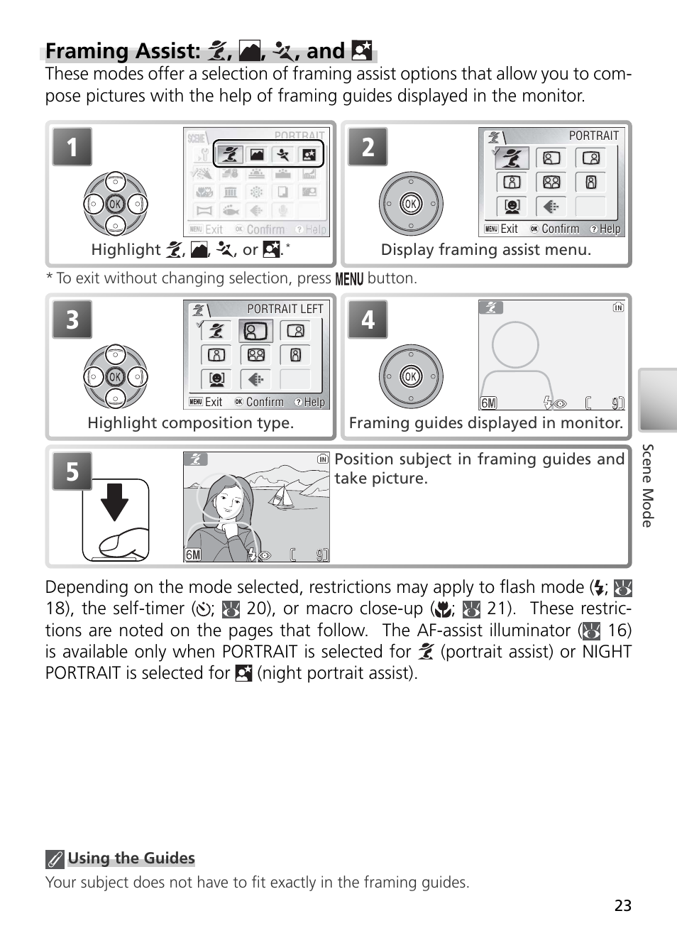 Framing assist: , , , and | Nikon S3 User Manual | Page 33 / 110
