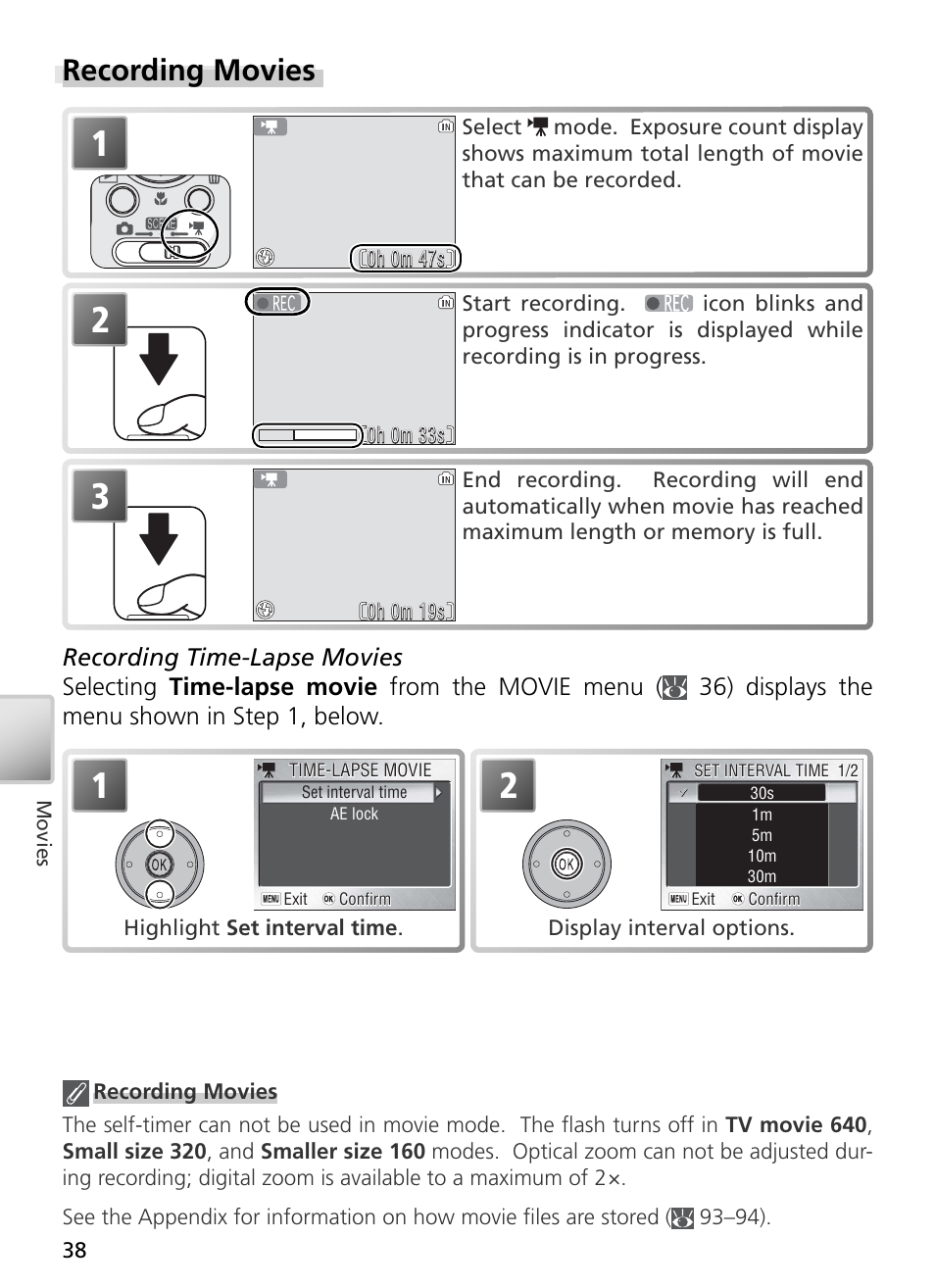 Recording movies | Nikon S3 User Manual | Page 48 / 110
