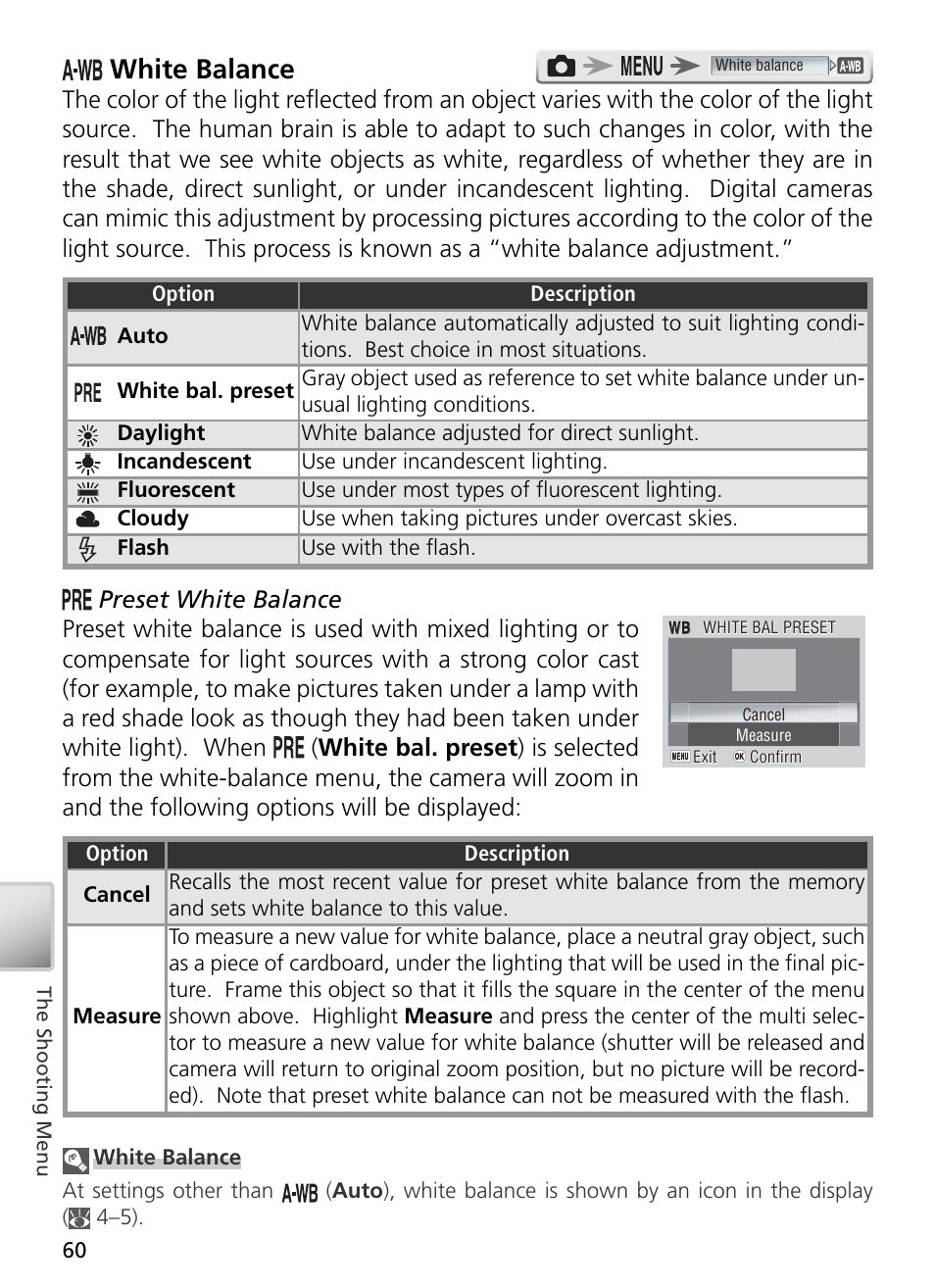 White balance | Nikon S3 User Manual | Page 70 / 110