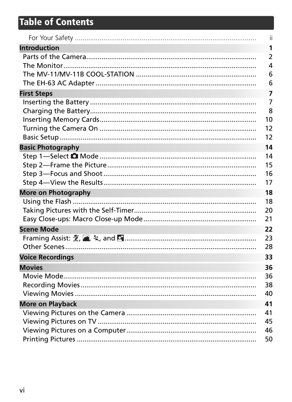 Nikon S3 User Manual | Page 8 / 110