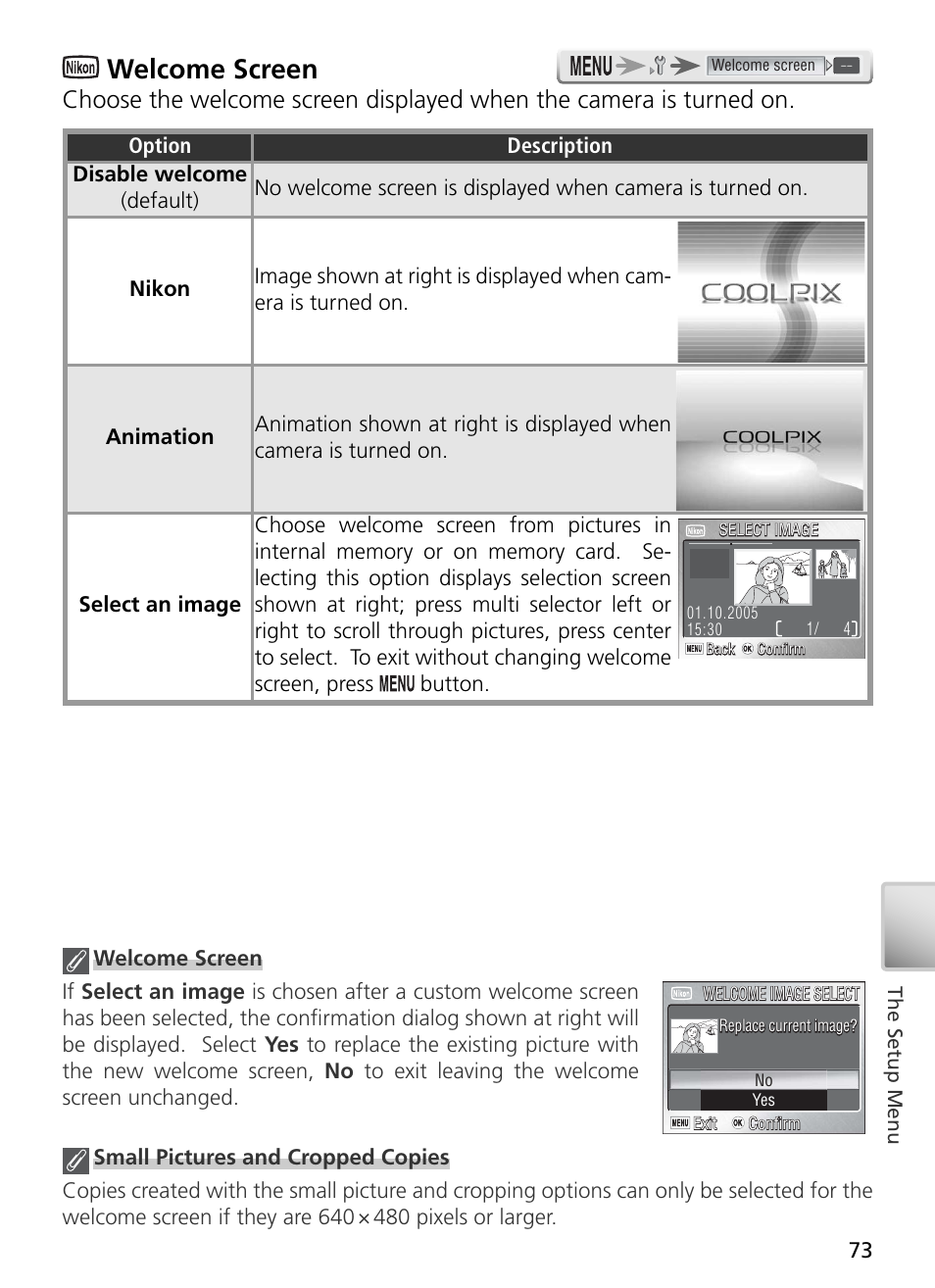 Welcome screen | Nikon S3 User Manual | Page 83 / 110