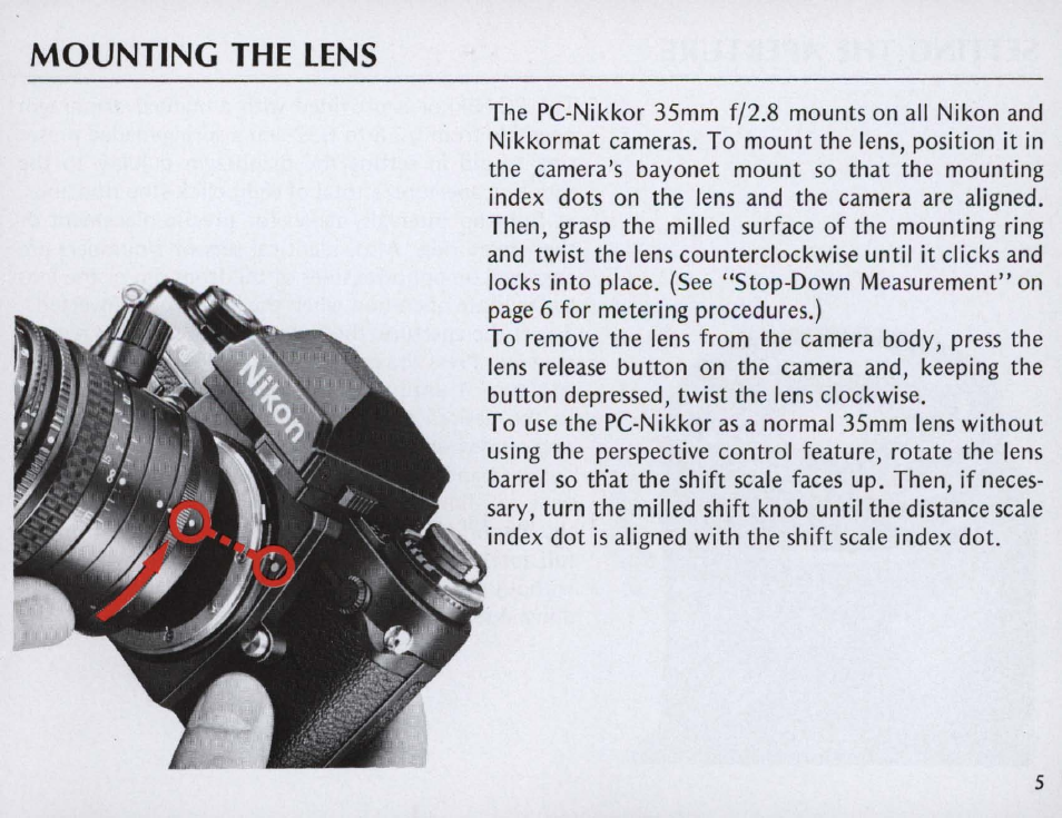 Nikon PC NIKKOR 35mm f-2.8 User Manual | Page 5 / 40