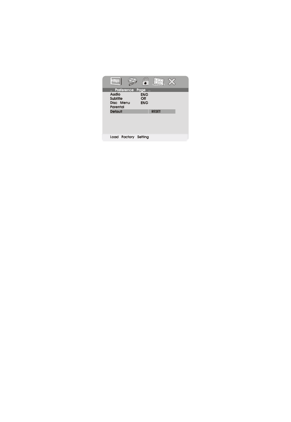 Loading factory setting screen display | Audiovox PG300 User Manual | Page 15 / 33