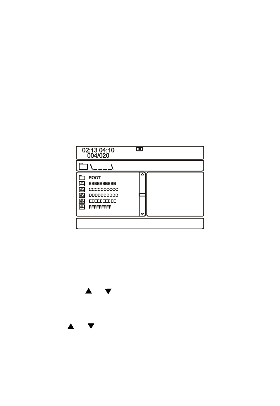 Mp3 menu screen display, Playing mp3 discs, Folder | Single repeat one, Repeat folder | Audiovox PG300 User Manual | Page 25 / 33