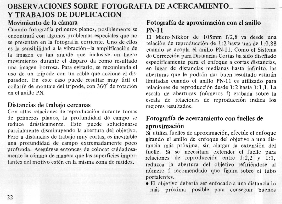 Without ttl metering | Nikon AI-S Micro-NIKKOR 105mm f-2.8 User Manual | Page 22 / 54