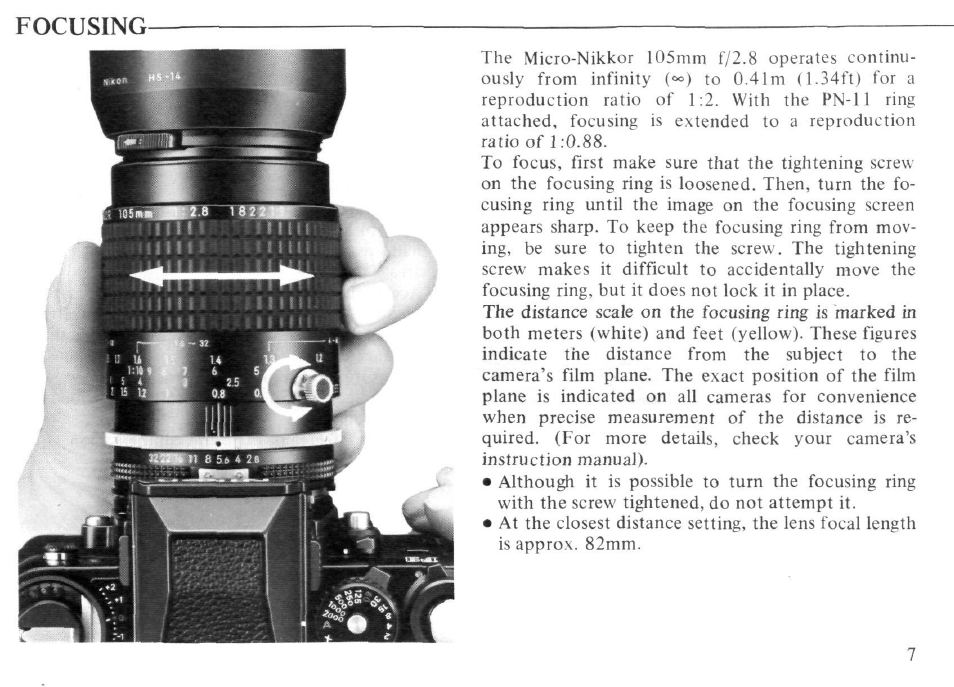 Before using the lens | Nikon AI-S Micro-NIKKOR 105mm f-2.8 User Manual | Page 7 / 54