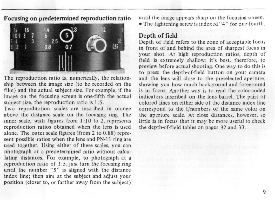 Nikon AI-S Micro-NIKKOR 105mm f-2.8 User Manual | Page 9 / 54