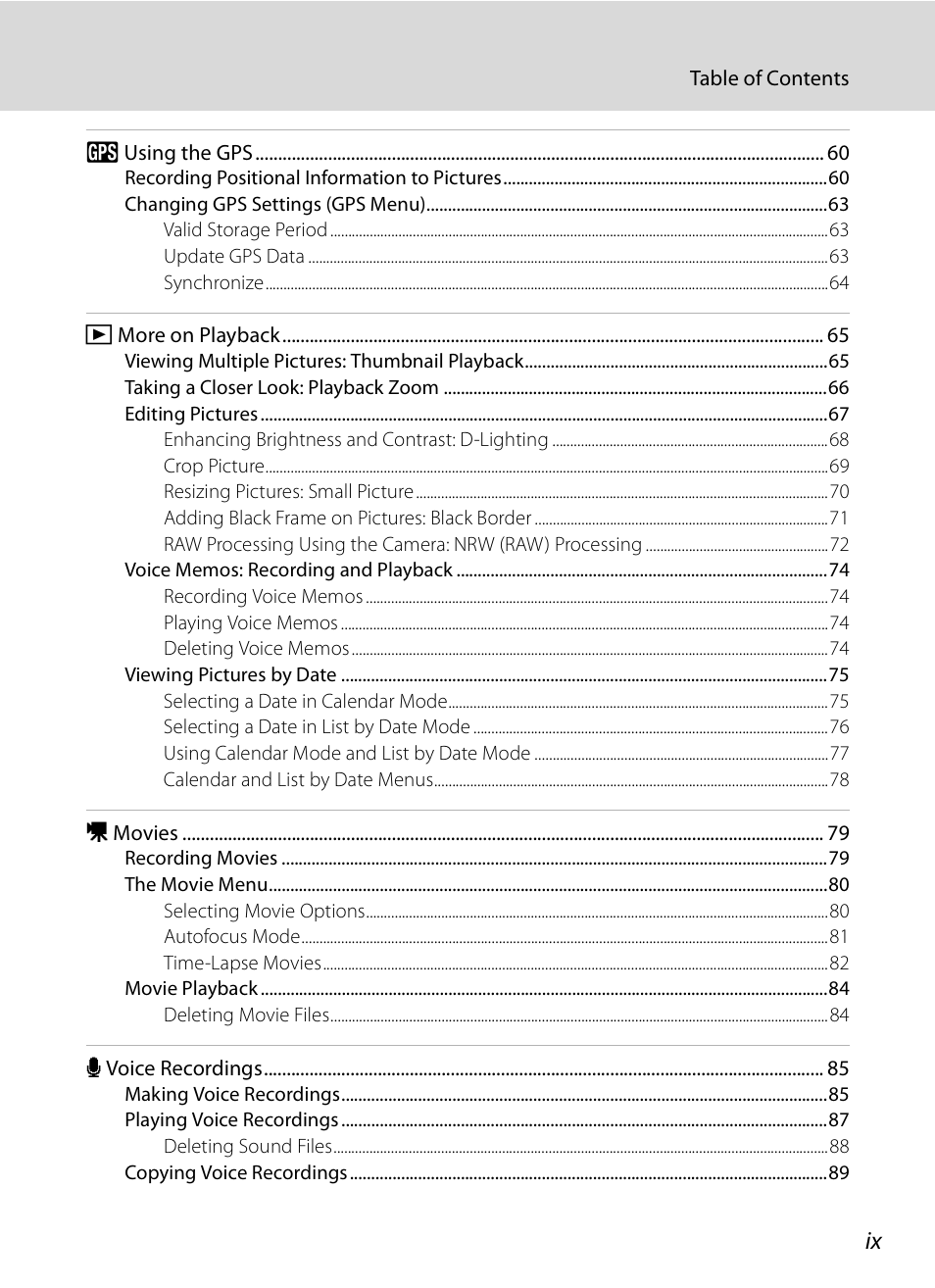 Nikon P6000 User Manual | Page 11 / 220