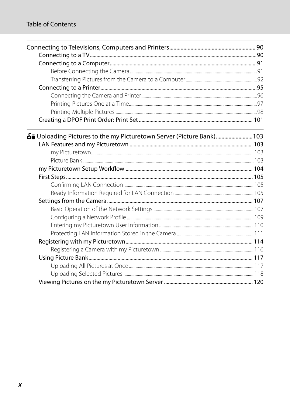 Nikon P6000 User Manual | Page 12 / 220