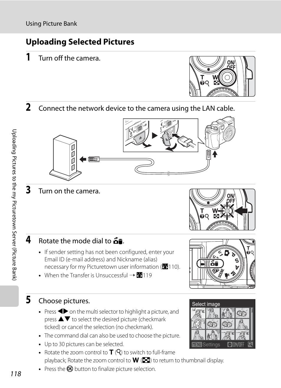 Uploading selected pictures | Nikon P6000 User Manual | Page 132 / 220