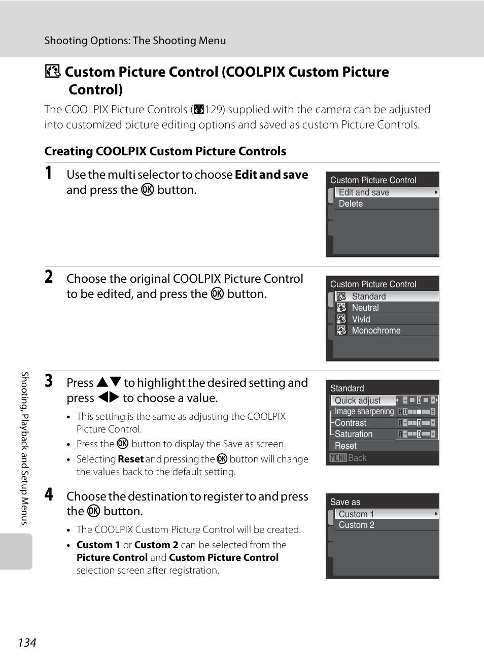 A134, A134) | Nikon P6000 User Manual | Page 148 / 220